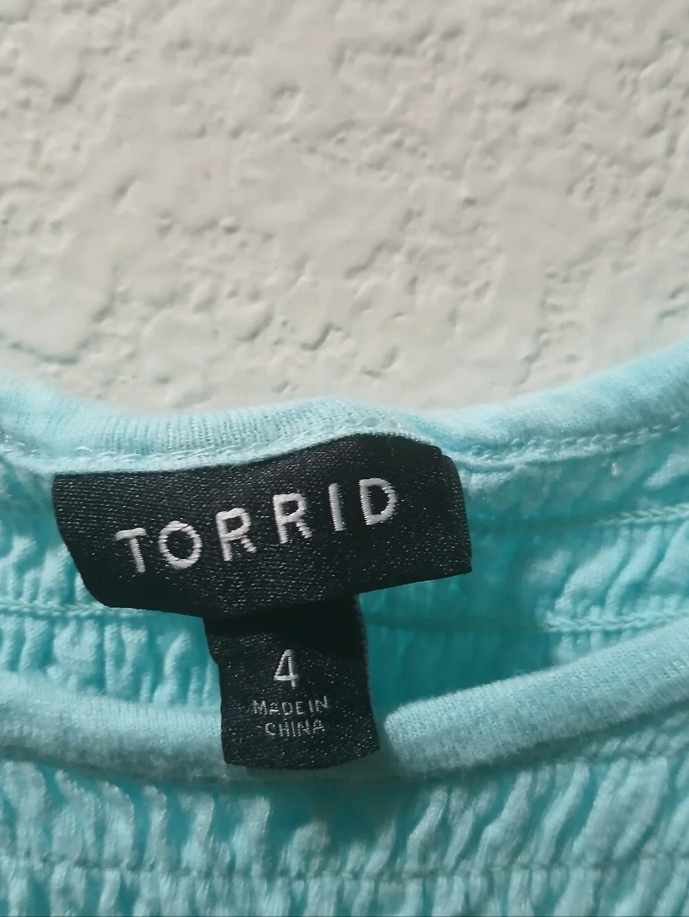 torrid size 4 torrid  Aqua Smocked Bodice Flutter Sleeve Kids Dress
